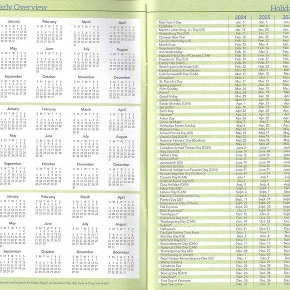 2024-2025 Value Pocket Calendar for Planning, Scheduling - Flowers - Picture 4 of 6